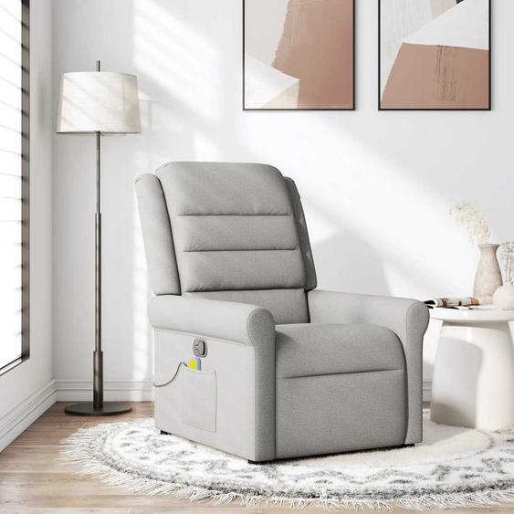 Fauteuil de massage design gris nuageux Tissu, Fauteuil classique Nouveau