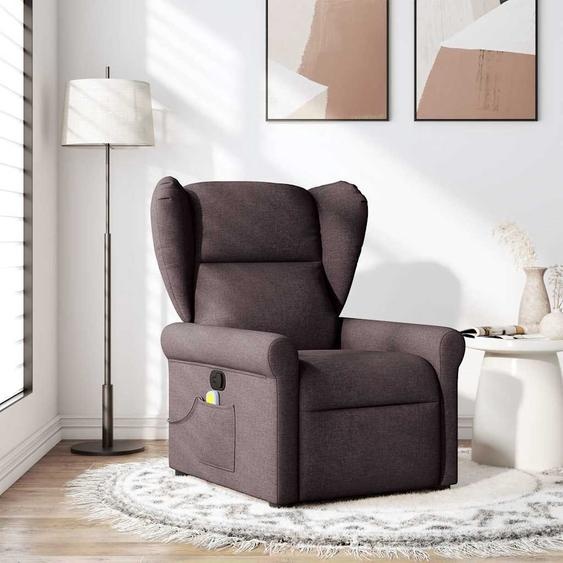 Fauteuil de massage design marron foncé Tissu, Fauteuil classique Nouveau
