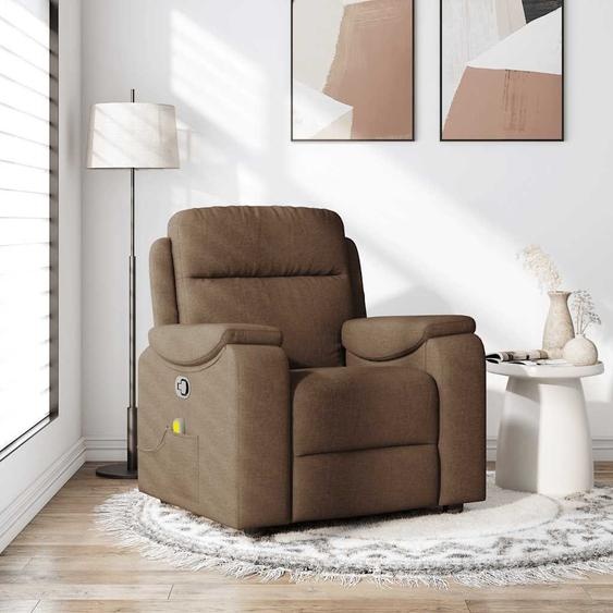 Fauteuil de massage design marron Tissu, Fauteuil classique Nouveau