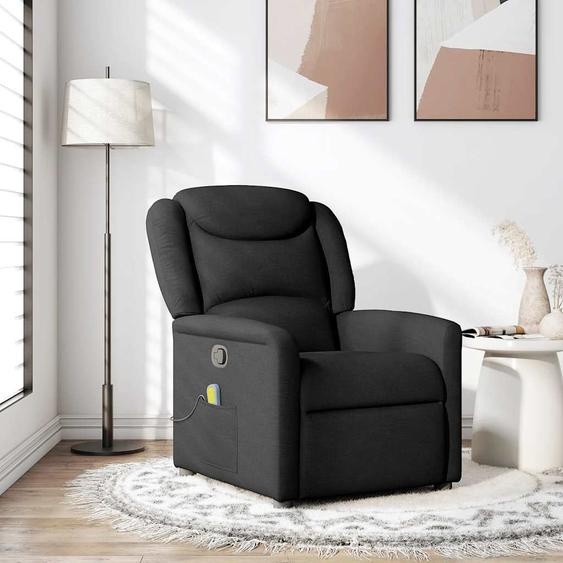 Fauteuil de massage design noir tissu, Fauteuil classique Nouveau