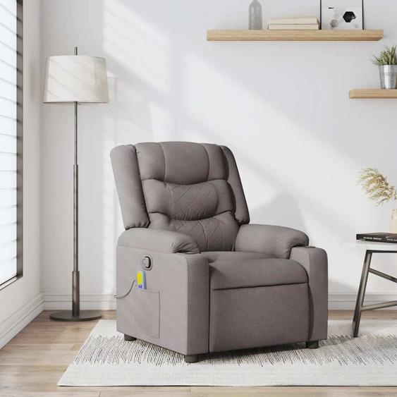 Fauteuil de massage design taupe Tissu, Fauteuil classique Nouveau