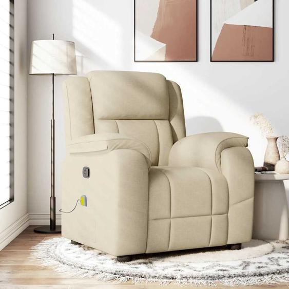 Fauteuil de massage design Tissu crème, Fauteuil classique Nouveau