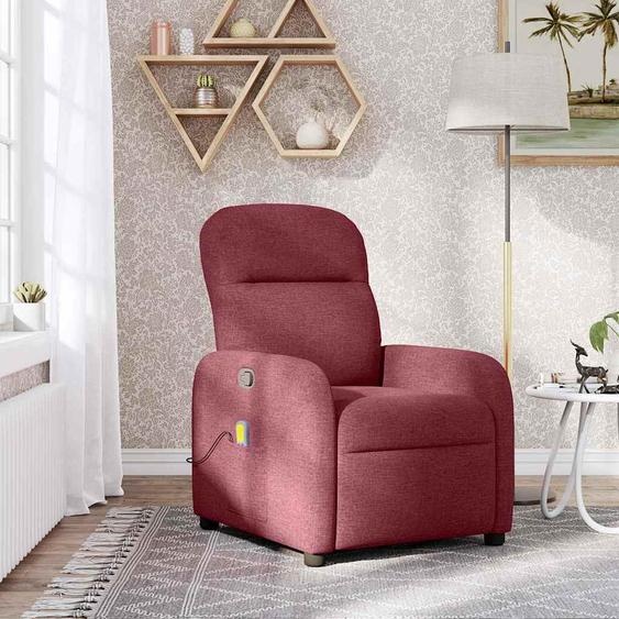 Fauteuil de massage design vin rouge Tissu, Fauteuil classique 2024 Nouveau