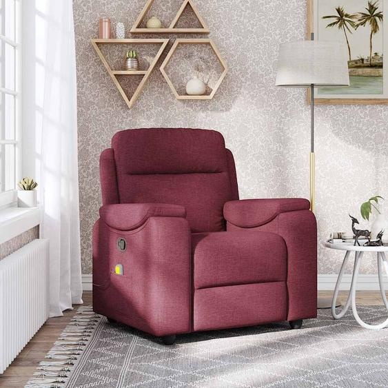 Fauteuil de massage design vin rouge Tissu, Fauteuil classique Nouveau