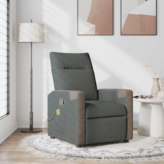 Fauteuil de massage gris foncé Tissu, Fauteuil classique Design Meubles