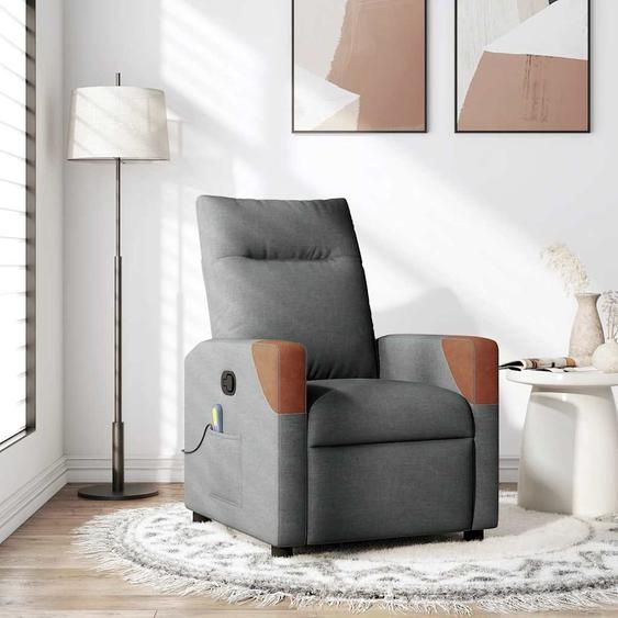 Fauteuil de massage gris foncé Tissu, Fauteuil classique Design Meubles