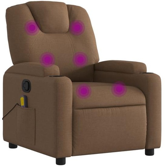 Fauteuil de massage Marron Tissu