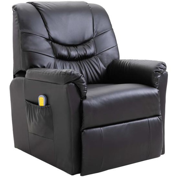 Fauteuil de massage Noir Similicuir