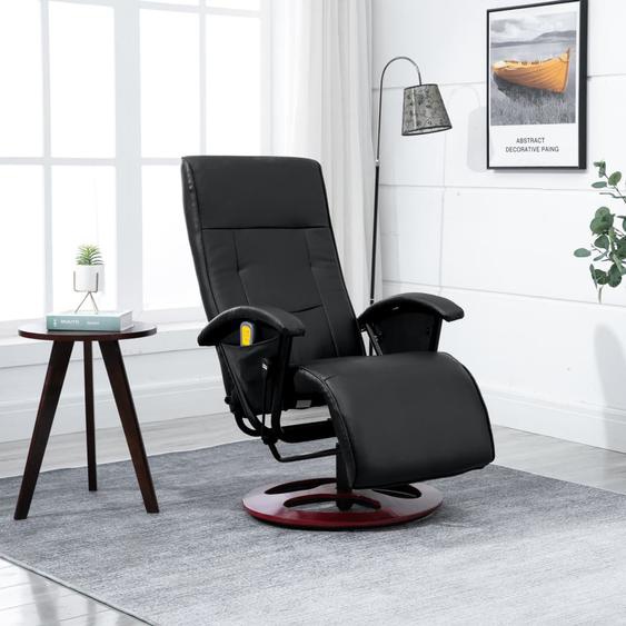 Fauteuil de massage Noir Similicuir