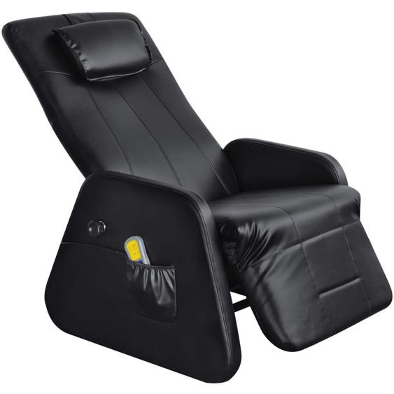 Fauteuil de massage Noir Similicuir