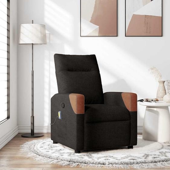 Fauteuil de massage Noir Tissu, Fauteuil classique Design Meubles