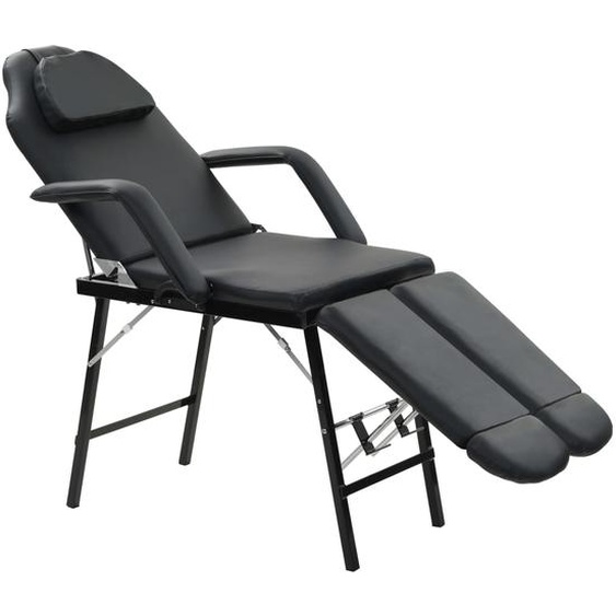 Fauteuil de massage pour traitement facial Simili-cuir Noir