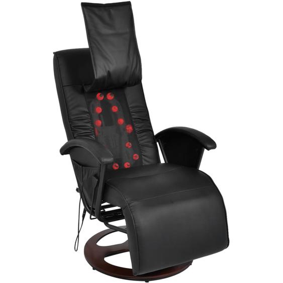 Fauteuil de massage shiatsu Noir Similicuir
