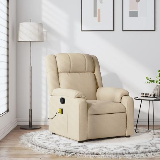 Fauteuil de massage sobre Crème Tissu Design Fauteuil classique 5596382