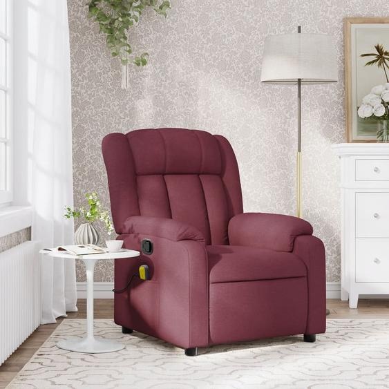 Fauteuil de massage vin rouge Tissu 373589