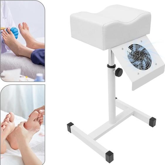 Fauteuil de pédicure avec aspirateur à ongles, design ergonomique, ventilateur de nettoyage de la poussière intégré, BLANC