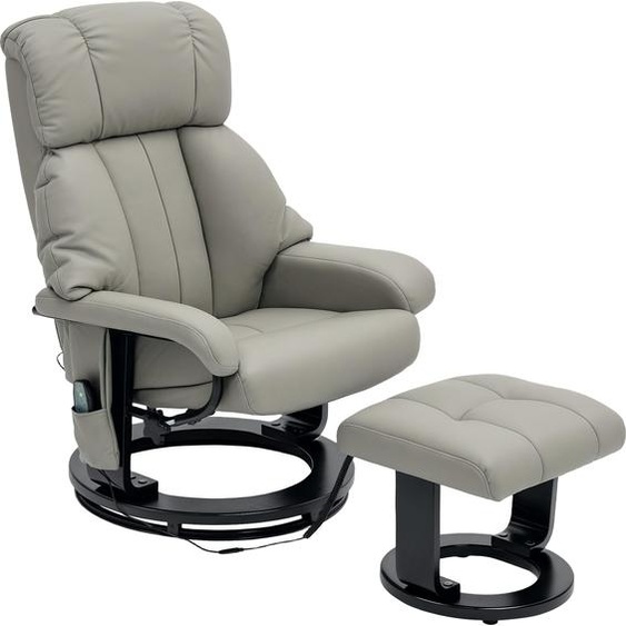Fauteuil de relaxation HOMCOM avec repose-pieds, fauteuil de massage avec fonction dinclinaison et télécommande
