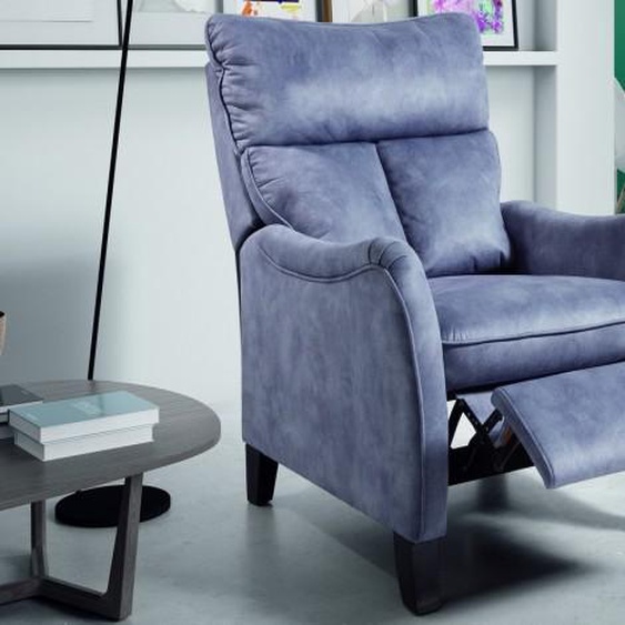 Fauteuil de relaxation tissu - Avanos - Microfibre bleu 567