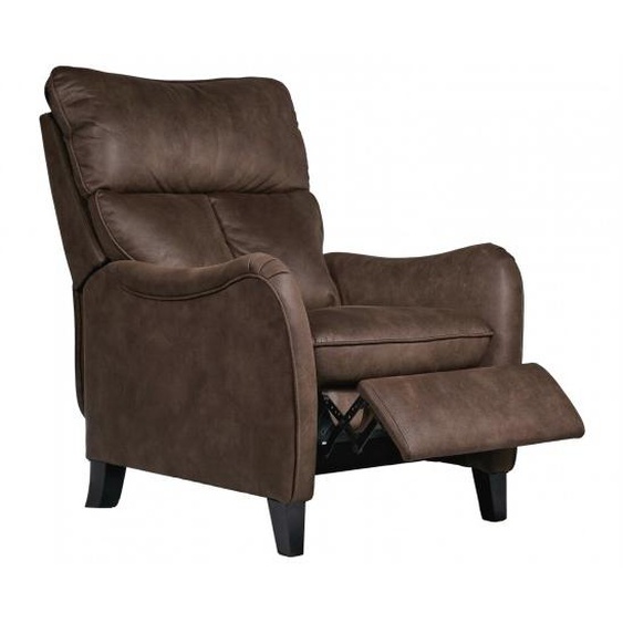 Fauteuil de relaxation tissu - Avanos - Microfibre marron chocola