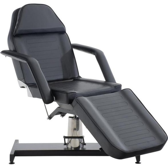 Fauteuil de salon de beauté hydraulique - fauteuil de bien-être - hauteur et dossier réglables | Couleur : noir