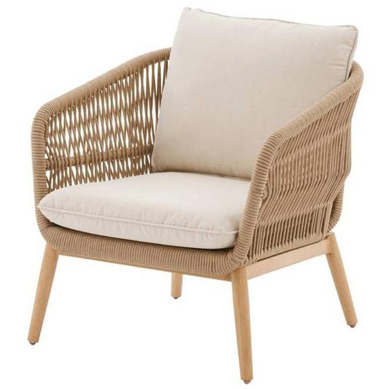 Fauteuil de salon de jardin Orissa taupe polyester et acier  - Hespéride - Unique