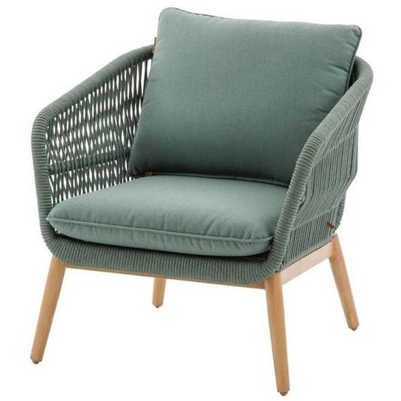 Fauteuil de salon de jardin Orissa vert olive polyester et acier  - Hespéride - Unique