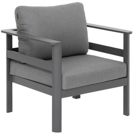 Fauteuil de salon de jardin Paradize graphite en aluminium traité en epoxy - Gris foncé / Graphite - Hespéride