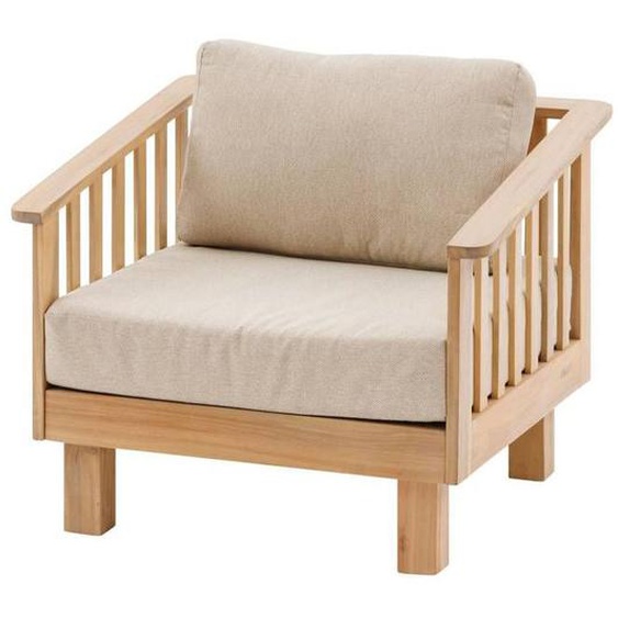 Fauteuil de salon de jardin Xenia acacia - Hespéride - Beige