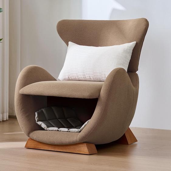 Fauteuil de salon design au look de requin-baleine - fauteuil de salon adapté aux animaux domestiques, offre un refuge aux chats et aux petits chiens,tissu anti-griffes de chat