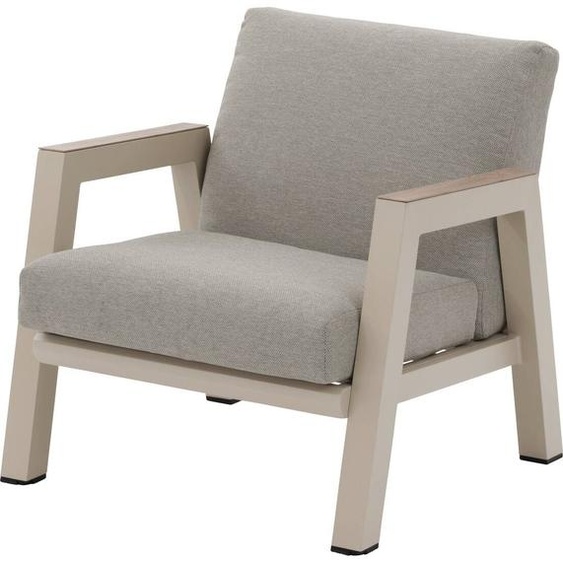 Fauteuil de salon jardin AXIOME Argile Aluminium traité époxy, Texaline, Polyester Hespéride