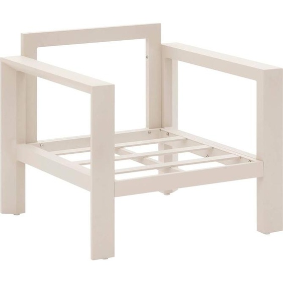 Fauteuil de salon jardin ÉVASION Argile Aluminium traité époxy, Oléfine Hespéride