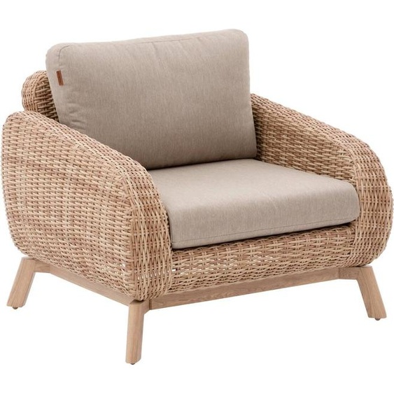 Fauteuil de salon jardin MANISSA Beige Aluminium traité époxy, Polyester Hespéride