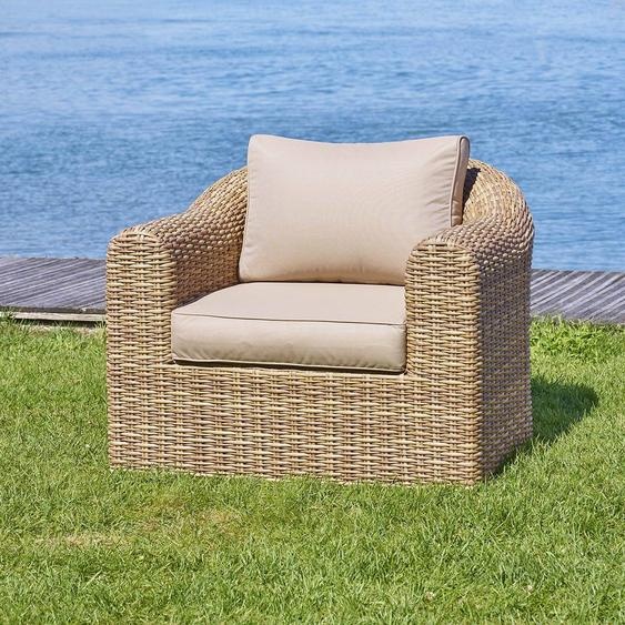 Fauteuil de salon jardin MOORÉA Savana Aluminium traité époxy, Résine tressée synthétique, Polyester Hespéride