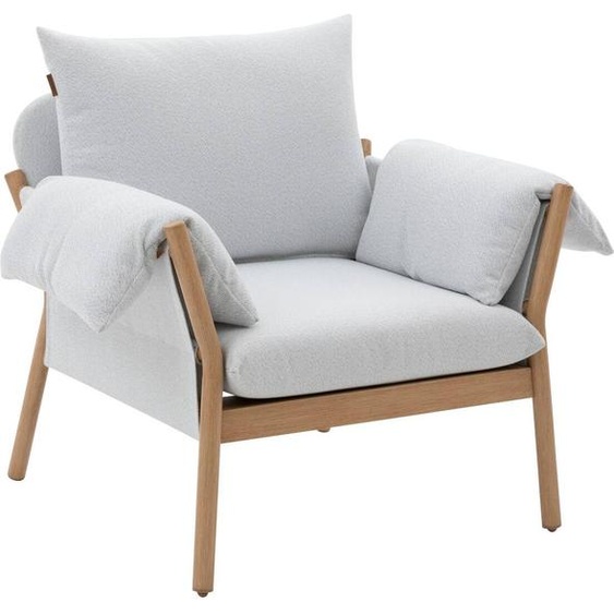 Fauteuil de salon jardin ODEMILIA Gris Aluminium traité époxy, Polyester Hespéride