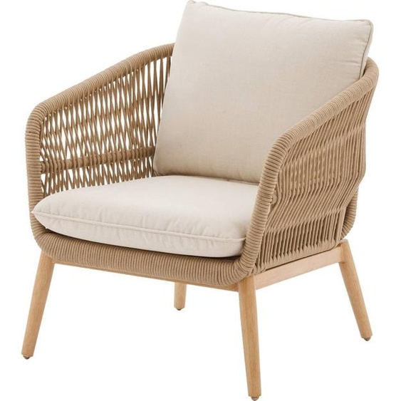 Fauteuil de salon jardin ORISSA Taupe Acier traité époxy, Polyester Hespéride