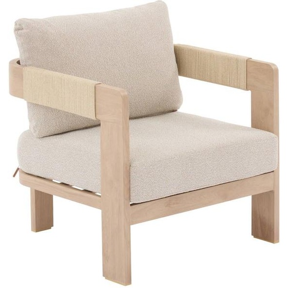 Fauteuil de salon jardin ORYNA Beige / Honey Aluminium traité époxy, Polyester recyclé Hespéride