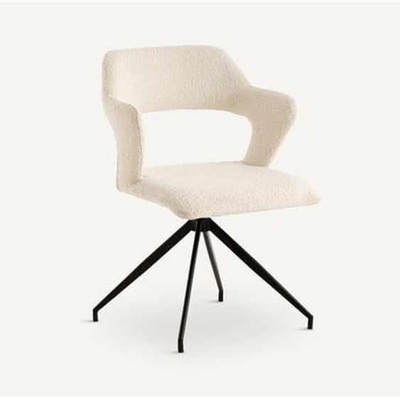 Fauteuil de table pivotant, bouclette, Asyar