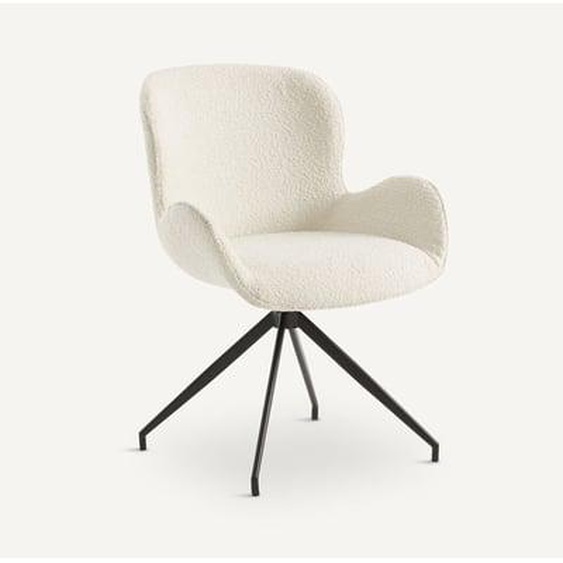 Fauteuil de table pivotant, bouclette, Asyar