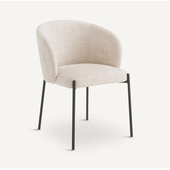 Fauteuil de table velours chenille, Kinna