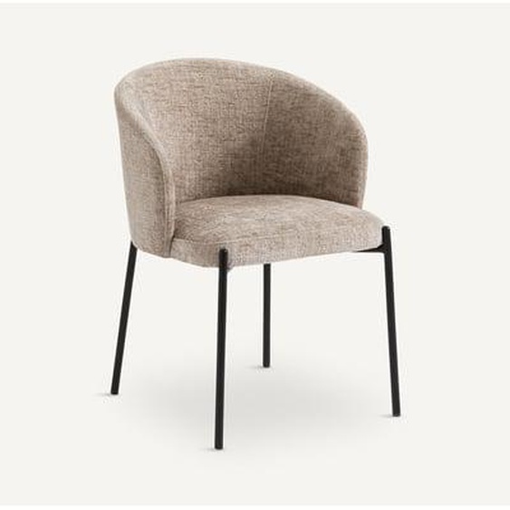 Fauteuil de table velours chenille, Kinna