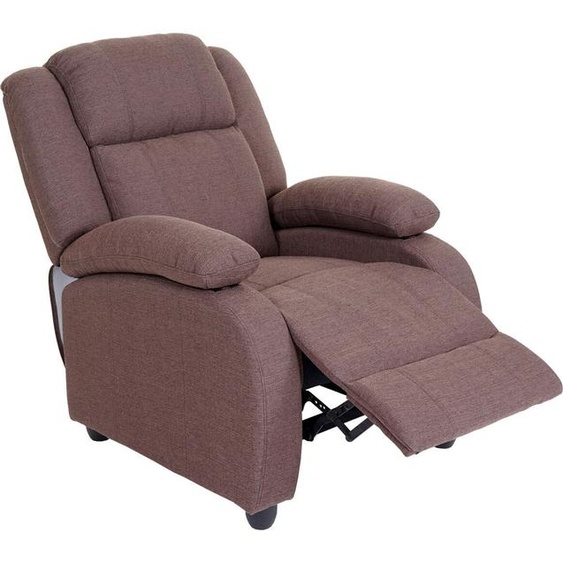 Fauteuil de télévision Lincoln, Fauteuil de relaxation Fauteuil, tissu/textile ~ mahagony