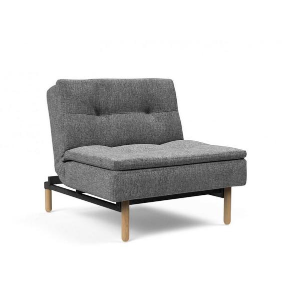 Fauteuil design DUBLEXO STEM convertible lit 90*115 cm pieds obus chêne naturel tissu Twist Charcoal