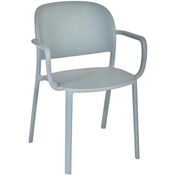 Fauteuil dextérieur avec accoudoirs Lucia en polypropylène - Bleu