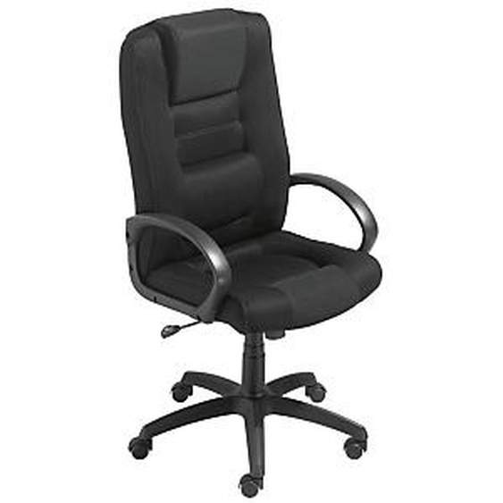 Fauteuil direction Capital Confort Tissu Noir Hauteur réglable - Accoudoirs Dossier Roulettes