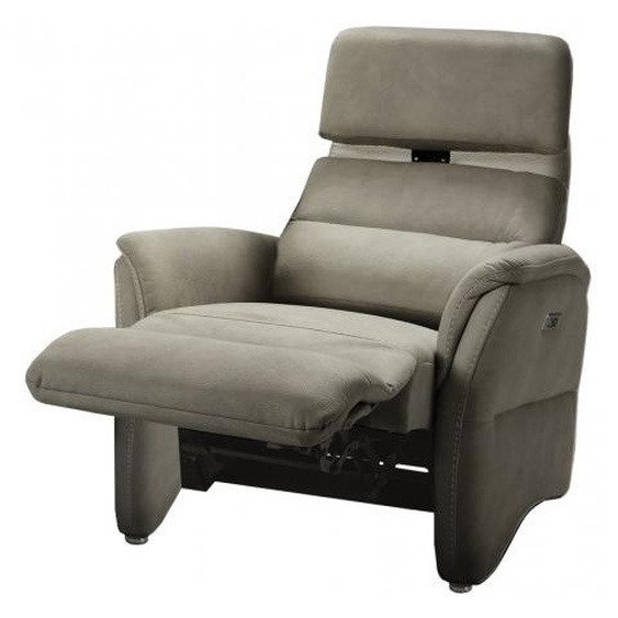 Fauteuil électrique de relaxation tissu - Adem - Gris clair C100