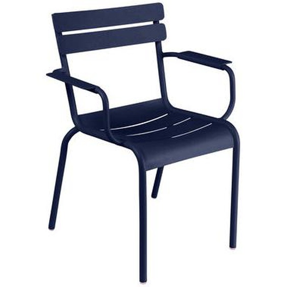 Fauteuil empilable Luxembourg métal bleu / Aluminium - Fermob