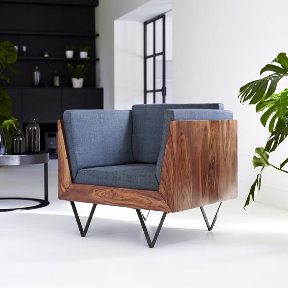 - Fauteuil en bois de palissandre Metric, 1 place