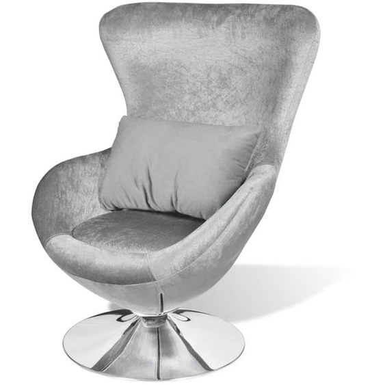 Fauteuil en forme d’œuf Argenté