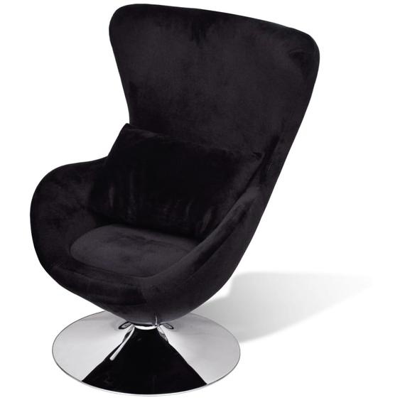 Fauteuil en forme d’œuf Noir