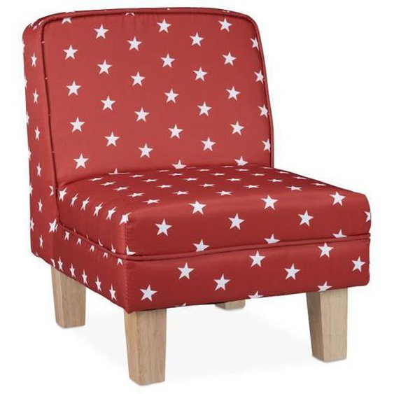Relaxdays fauteuil pour enfants avec motifs d’étoiles, pour votre bout de chou, HLP : 60 x 45 x 52 cm, rouge